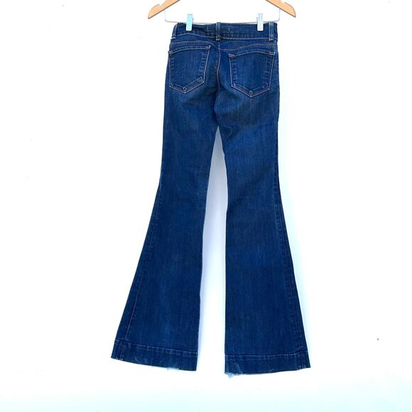 J Brand Low Rise Bell Bottoms Ink Dark Wash Flares  24 Pants Jeans - Picture 4 of 12